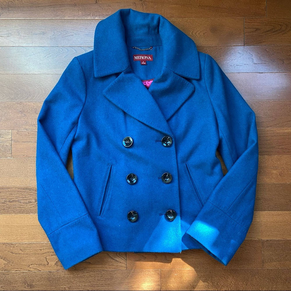 Bright Blue Wool Coat